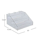 Azar Displays – Présentoir acrylique à étage, 3 niveaux (326050)-Fabriqué en acrylique