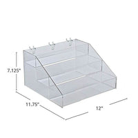 Azar Displays – Présentoir acrylique à étage, 3 niveaux (326050)-Fabriqué en acrylique