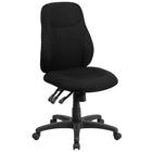 Flash Furniture - Chaise de travail pivotante ergonomique et polyvalente, dossier moyen, tissu noir (BT90297M)-Rembourrage en tissu noir