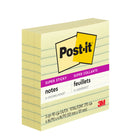 Post-it - Feuillets super collants jaune canari, 4 po x 4 po, lignés, paq./3 blocs, 270 feuilles-Maintenant, vous pouvez placer vos notes là où elles seront vraiment remarquées... comme sur des moniteurs, des portes et des murs !   