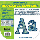 Eureka Blue Harmony 4" lettres déco, bleu, paquet de 651-Les lettres déco sont un moyen facile de créer des messages personnalisés en classe sur les babillards, les fenêtres, les tableaux noirs et les couloirs