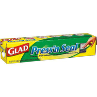 Glad® - Pellicule Press'n Seal, 21 m-La pellicule Press'n Seal est la première pellicule de plastique scellable. Elle colle à plusieurs surfaces comme le plastique, papier, bois, métal, mousse et verre  
