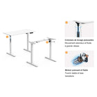 Ezywork - Bureau assis-debout électrique - 48" x 24" - Blanc-Dimensions du colis: 51 L x 15 l x 8 H po