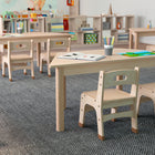 Flash Furniture - Table d'activites trapezoïdale Bright Beginnings de qualite commerciale en bois pour salle classe (MKME088017)-Assemblage en 20 minutes ou moins