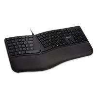 Clavier filaire ergonomique Pro Fit Kensington, noir-La conception approuvée par les ergonomes positionne votre main pour un meilleur confort.