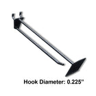 Azar Displays – Crochet de panneau perforé rempli de verre de nylon, 8 po, noir, 50/ensemble (800018-BLK)-Convient au panneau perforé suspendu standard ou mur à lattes