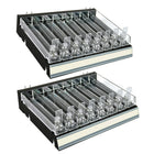 Azar - Noir 8 Diviseur de compartiment Bac Cosmetic Tray avec pousseurs - Paquet de 2-Vendu en paquets de: 2