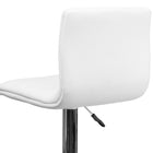 Flash Furniture – Tabouret de bar contemporain et ajustable en vinyle blanc et à pied chromé (CH920231WH)-Mousse ignifuge CA117
