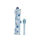 Bondstreet - Napperon et ustensiles reutilisables, Imprime licorne à paillettes menthe-polyester