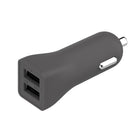 Basic Tech - Chargeur allume-cigare double USB, Charbon-Prevention de court-circuit