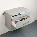Prepac – Armoire de rangement de base à 3 tiroirs HangUps, gris-Poids total du produit : 86 lb
