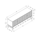 Monarch Specialties - 2732 Meuble Tv - 60 po L/Noir/Portes Blanc Avec Metal Noir-Assemblage requis : Des instructions illustrées et toute la quincaillerie sont fournies pour plus de commodité (des outils supplémentaires peuvent être nécessaires)