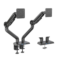 ShoppingAll - Support de moniteur double robuste pour écrans de 13 à 35 po - Noir-Chaque bras prend en charge un écran compatible VESA jusqu'à 35 po pesant 26,5 lb ou moins