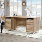Sauder La Collection Portage Park Bureau ministre - Finition Kiln Acacia (426018)-Tiroirs avec coulisses à extension complete pour dossiers suspendus de format lettre ou legal.