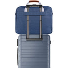 Vangoddy Sac de transport à bandoulière avec poignée pour ordinateur portable 14 po - Bleu-Doubles ouvertures à glissière avec sangles de transport rembourrées pour un accès pratique et un port confortable