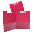 Davis Group Planchette a pince indispensable a levier Lettre, paquet de 10 – Rouge-Pochettes intérieures transparentes sur les couvertures avant et arrière pour sécuriser les documents mobiles et permettre une identification facile du contenu