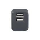 Basic Tech - Chargeur mural double USB, Charbon-Universel