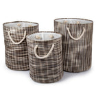 Paniers de rangement ronds, brun 66405DF-2