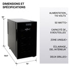 Koolatron - Cellier à vin thermoélectrique pour 8 bouteilles - Noir-Grilles amovibles pour accommoder différentes tailles de bouteilles