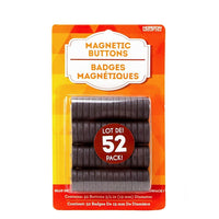 Horizon Group USA - Badges magnetiques, 3/4 po de diametre, noir, 52/paquet-Colle les aimants avec de la colle blanche ou de la colle chaude