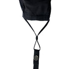 Masque Mist Away Communication See-Thru avec tour de cou, noir-Masque et sangle 100% coton avec fenêtre en PET transparent