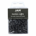 JAM PAPER - Colore norme 1" Trombones, Gris, 3 Paquets de 100-Couleur : Gris fonce