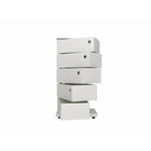 Simply - Unité de stockage 14.96"W x 10.43"D x 28.35"H - Blanc-Chaque bac pivote pour offrir un accès rapide