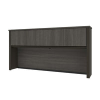Bestar Prestige  Huche - Gris écorce & Ardoise-Bande de caoutchouc flexible pour le passage des câbles