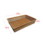 FuTECH - Panier moyen en osier - Brun clair - Paquet de 2-16 P x 20 L po