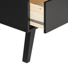 Prepac – Commode à 6 tiroirs Milo, style moderne milieu du siècle, blanc (BDBR-1406-1)-Construit de bois composés laminés, non toxiques, conformes à la norme CARB-2