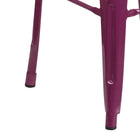 Tabouret de bar sans dossier de 30 po, intérieur/extérieur, violet (ET-BT3503-30-PUR-GG)-Capacité de poids de 500 lb