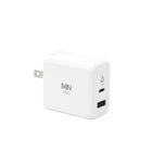 LBT Ultra Fast Mini - Chargeur mural 42W à double port GaN PD (30W + 12W) - Blanc-Doté de la technologie GaN (nitrure de gallium), ce chargeur mural est jusqu'à 40 % plus efficace que les chargeurs muraux traditionnels et peut garder vos appareils chargés plus longtemps