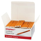 Staples – Crayons de golf, paquet de 144-Crayons jaunes 3-1/2 po à mine moyenne.
