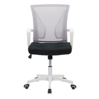 Chaise de bureau ergonomique à dossier en maille Workspace de CorLiving - Gris-Dossier en maille respirant et bien ventilé
