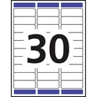 Avery - Étiquettes imperméables rectangulaires - 1po x 2-5/8po - Blanc - 300 Étiquettes-6