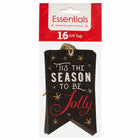Jam Paper - Étiquettes Cadeaux De Noel - 4 1/4 po x 2 3/8 po - 'Tis The Season - 16 Pack-Quantité : 16 étiquettes par paquet