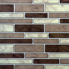 CTG Brands Multi Rectangular Tile, 10" x 10", Brown, 6 Pack-Ensemble : livré dans une boîte de 6 feuillets de carreaux muraux de qualité supérieure, adaptés aux surfaces lisses et propres
