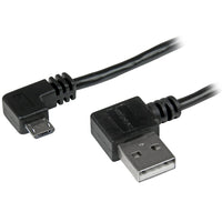 StarTech.com - Câble micro USB avec connecteurs coudés à angle droit, mâle/mâle, 1 m (3 pi)-Connectez votre appareil à votre ordinateur même dans les zones difficilement accessibles et les espaces restreints
