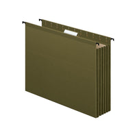 Pendaflex Pochettes à suspendre SureHook renforcées  à capacité supplémentaire standard vertes – Format lettre – Paquet de 4-Les tiges SureHook très robustes avec ressorts de tension intégrés permettent de maintenir les chemises suspendues en mouvement sur les rails