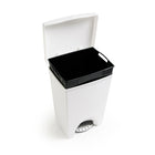 Mistral − Poubelle iCanMC à pédale avec doublure amovible − 50 litres − blanc-50 L