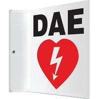 Accuform Signs - Enseigne Projection « Dae », 8po x 8po, Plastique, Français Avec Pictogramme-Type d'affichage Boulonné