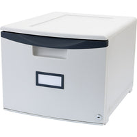 Storex - Tiroir classeur empilable et verrouillable-Tiroir-classeur mobile peu encombrant fabriqué de plastique robuste.