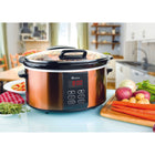 Mijoteuse programmable Euro Cuisine SCX6 avec réglage de maintien au chaud - Cuivre-La mijoteuse de 6 litres sert 7 personnes et plus