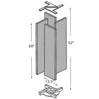 Azar Displays – Présentoir virevent perforé à 4 côtés, 13,5 L. x 60 P. (po), base tournante, jaune translucide (700460-YEL)-Dimensions totales de 23 de large x 62 de haut (po)
