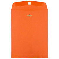JAM Paper - Enveloppes colourées 9 x 12 avec fermeture à fermoir - Orange recyclé - Paquet de 50-Couleur orange