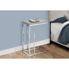 Monarch Specialties - 3372 Table D'Appoint - Gris Cimente Et Metal Chrome-Grande surface pour vos collations, boissons ou repas