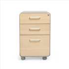 Classeur à 3 tiroirs Poppin Stow - Chêne blanc et naturel-anti-bascule