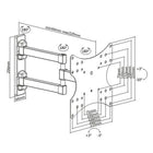 Speedex - Support mural à mouvement complet KLA26-223 pour téléviseur ACL, à DEL, panneau plat de 23 à 42 po-Dimensions : 12,6 x 8,7 x 8,7 po