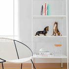 CTG Brands Square Glossy Wall Tile, 10" x 10", Blue, 6 Pack-Polyvalent: utilisez-le comme pièce de décoration pour mettre en valeur votre passion pour les chiens ou combinez-le avec d'autres figurines pour créer une fête d'anniversaire sur le thème du chien, pour des expositions de chiens et d'autres événements