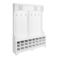 Prepac Vaste Hall d'Arbre avec 24 Chaussure Casiers, Blanc (WSOG-0013-1 )-24 casiers sont suffisamment spacieux pour contenir une paire de taille 13 chaussures hommes